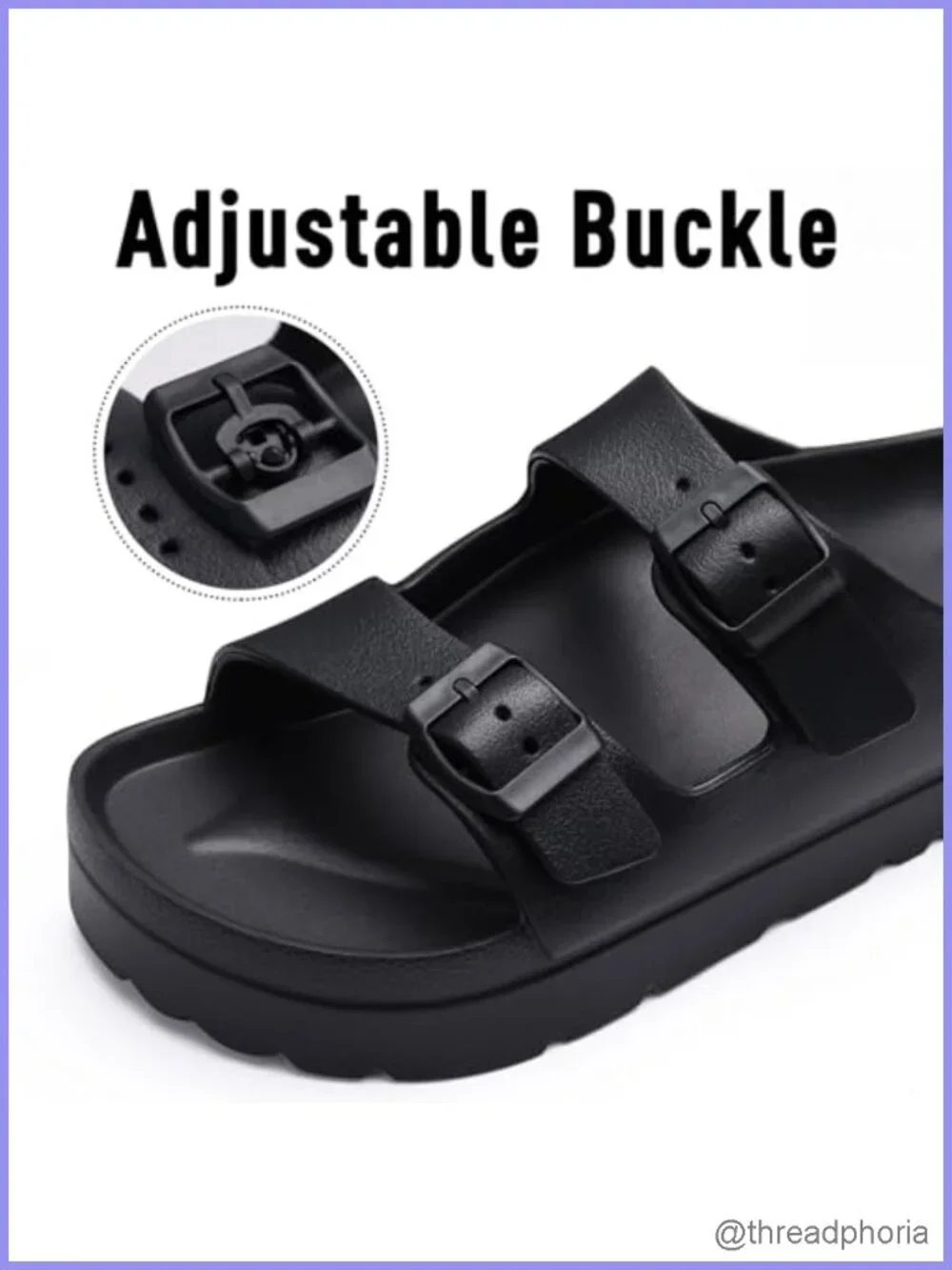 Arch Support Platform Slide Sandals Adjustable Comfort Walking
